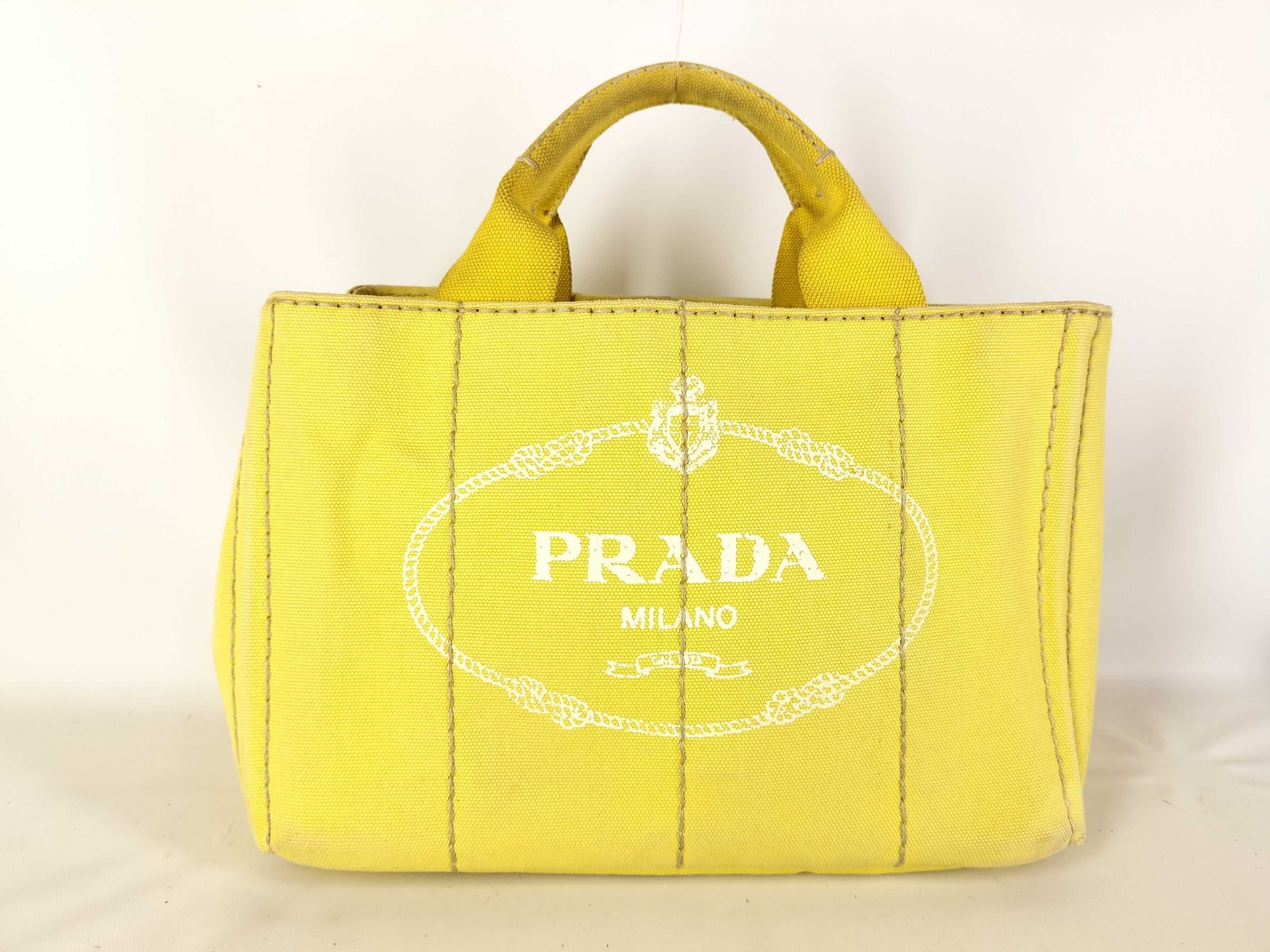 PRADA Prada/Tote Bag/Canapa/BN2439/Canvas/Yellow Handbag