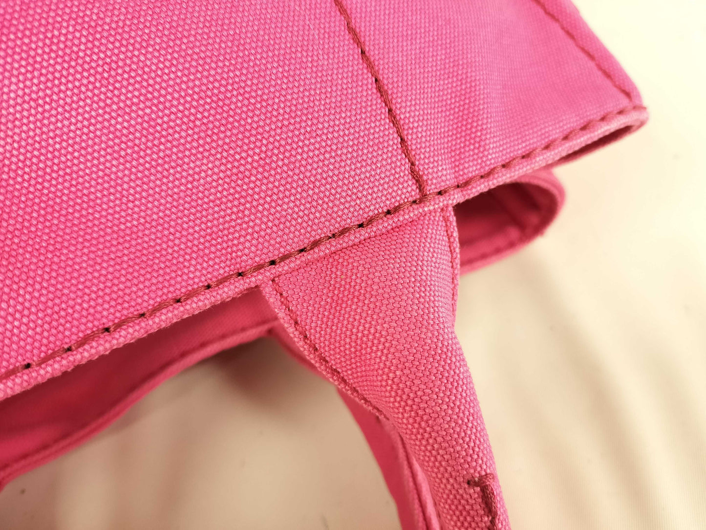 PRADA Prada 2-Way Tote Bag, Canapa, 1BG642, Canvas, Pink Tote Bag