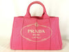 PRADA Prada 2-Way Tote Bag, Canapa, 1BG642, Canvas, Pink Tote Bag