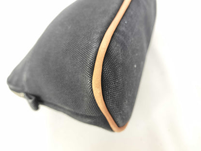 HERMES Bolide Pouch/Canvas/Black Pouch