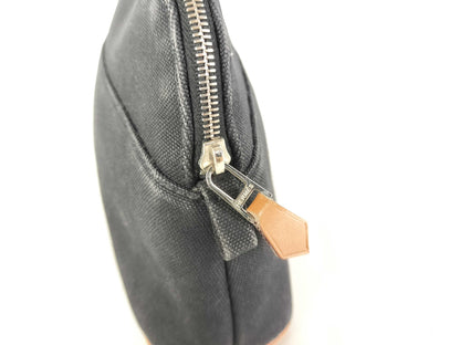 HERMES Bolide Pouch/Canvas/Black Pouch