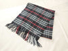 Burberrys Fringe Scarf, Nova Check, Made in England, 100% Cashmere, Navy