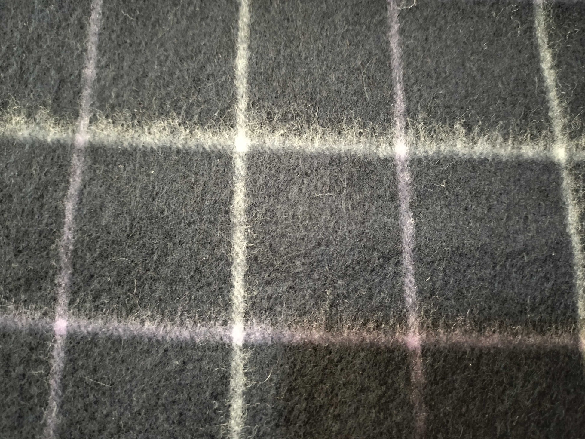 Burberrys Fringe Scarf/Graph Check/Sanyo Shokai/100% Cashmere/Navy Scarf