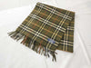 BURBERRY London / Fringe Scarf / Nova Check / Made in England / 100% Cashmere / Olive Scarf