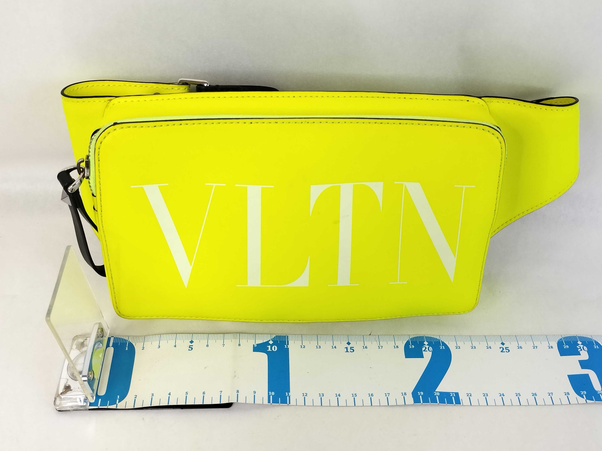 Valentino Garavani VLTN Yellow Leather Waist/Body Bag/Shoulder Bag
