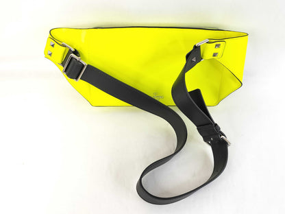 Valentino Garavani VLTN Yellow Leather Waist/Body Bag/Shoulder Bag