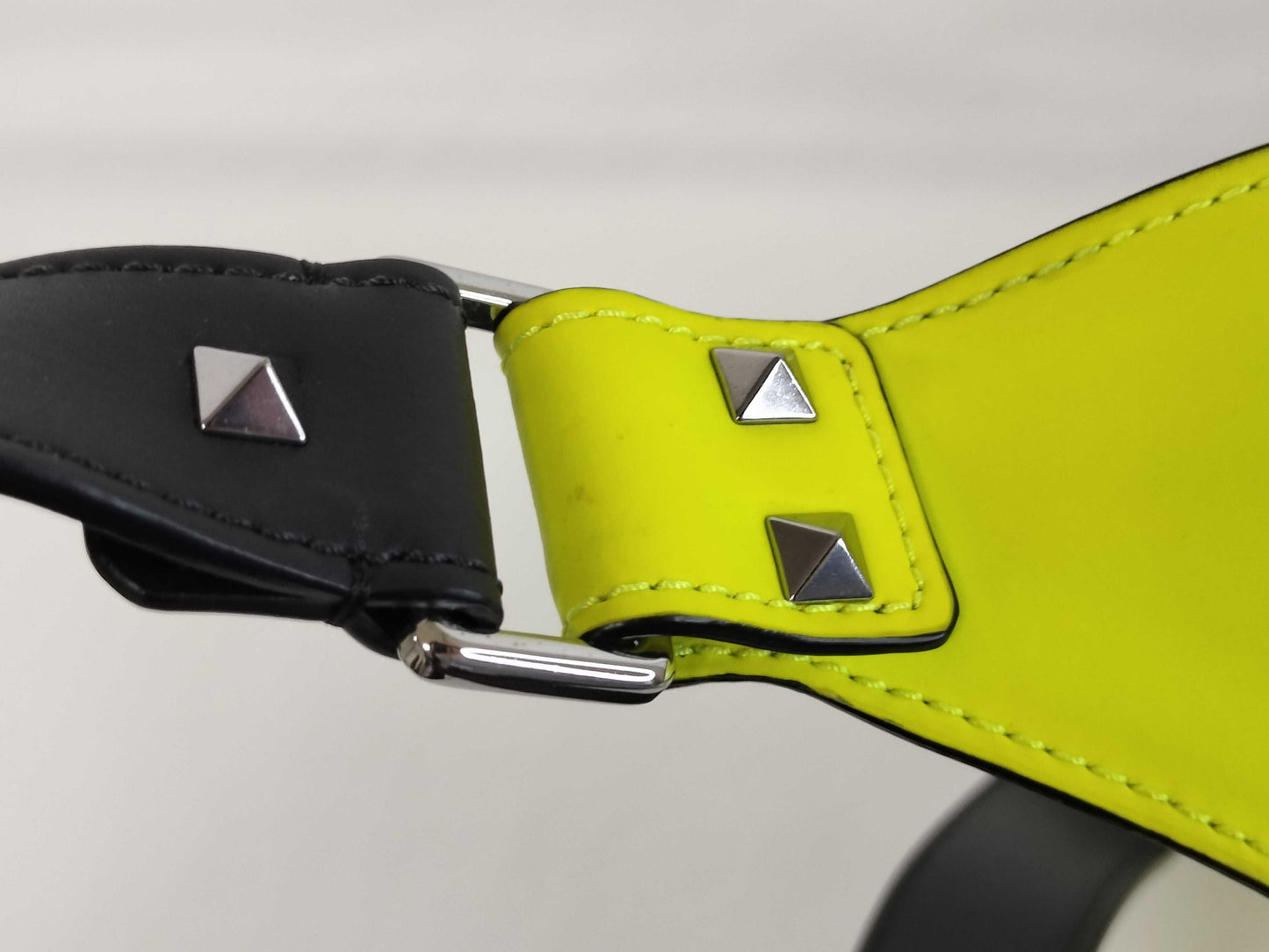 Valentino Garavani VLTN Yellow Leather Waist/Body Bag/Shoulder Bag