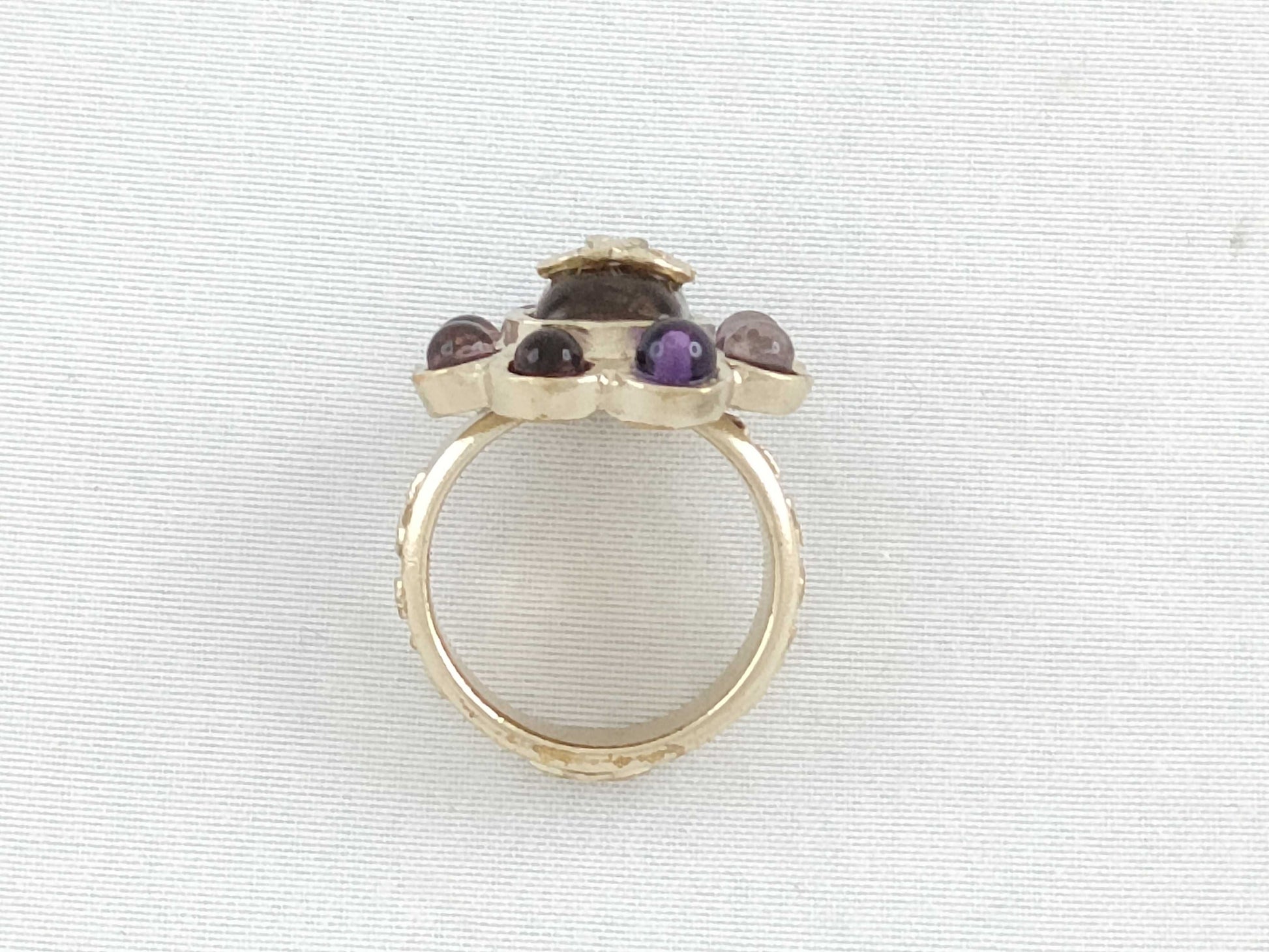 CHANEL Coco Mark Chanel CHANEL Coco Mark Color Stone Gold GP 03P Ring Accessory Ring