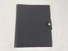 HERMES Ulysse MM Togo Black/Blue Leather with Silver Hardware Notebook/Planner Cover