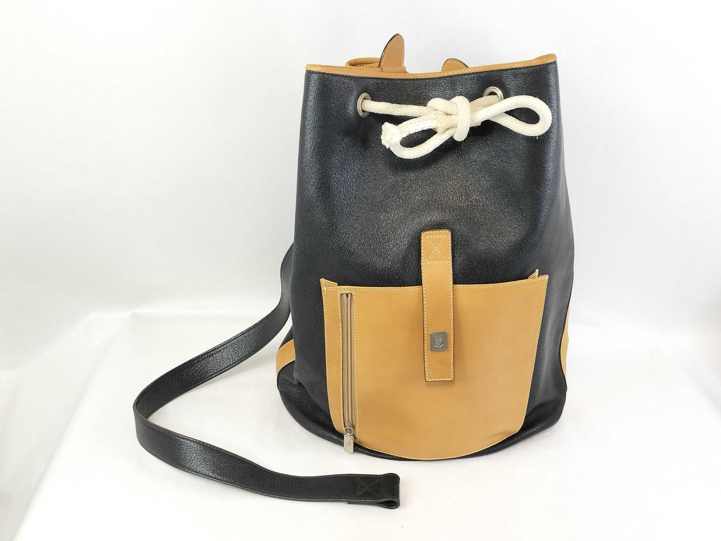GUCCI Old Gucci GUCCI 012 58 5618 Old Gucci Leather Backpack Bag Rucksack