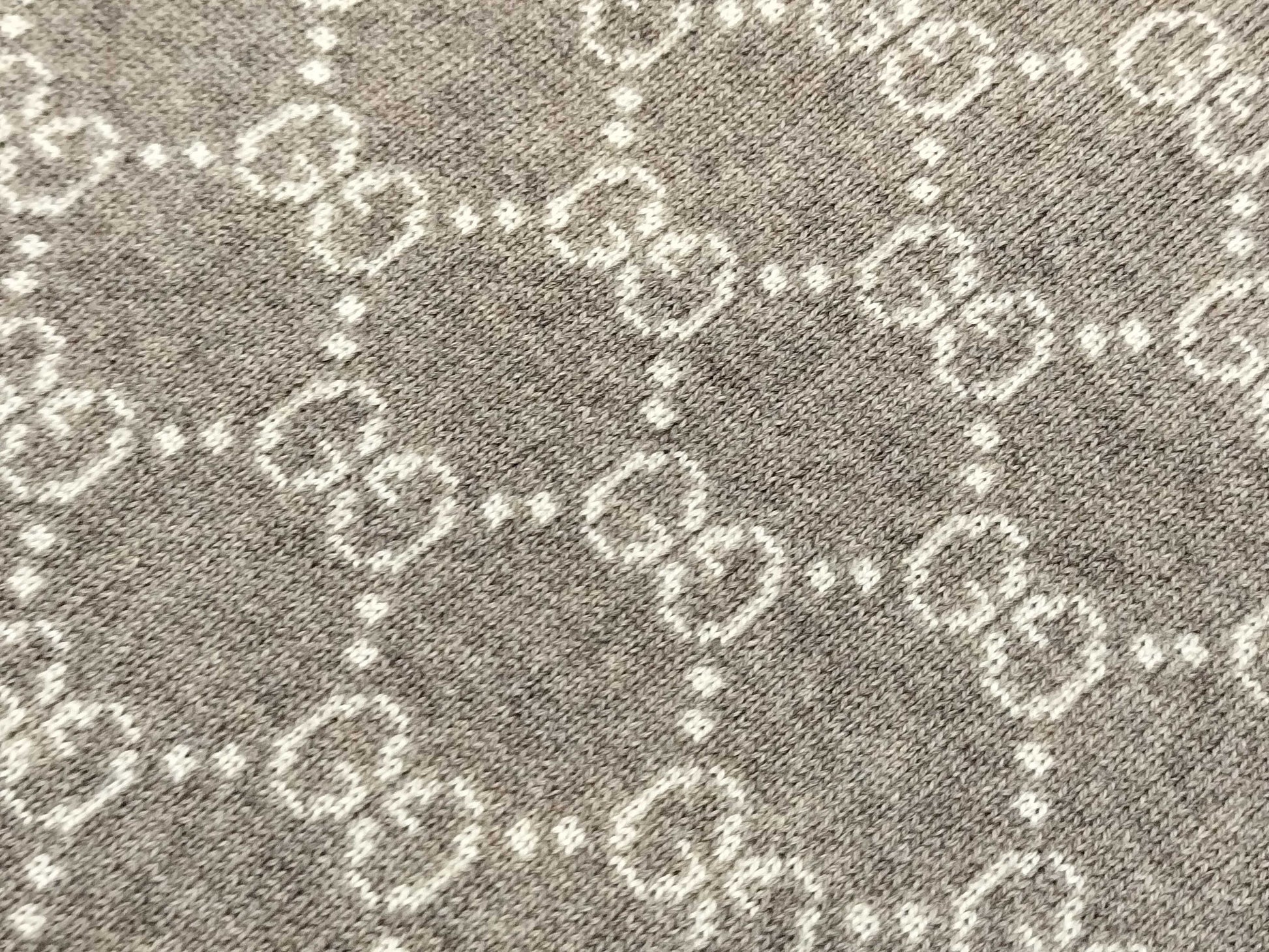 GUCCI 523434 GG Sherry Wool Beige Scarf