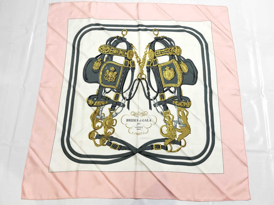 HERMES Carré 90 BRIDES de GALA Ceremonial Bridle 100% Silk Scarf