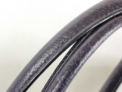 PRADA Prada Tweed Triangle Logo Purple Handbag