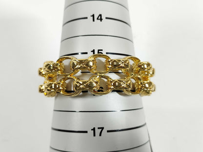 CHANEL Beaded Chain Bangle Engraved 2 3 Bracelets & Bangles