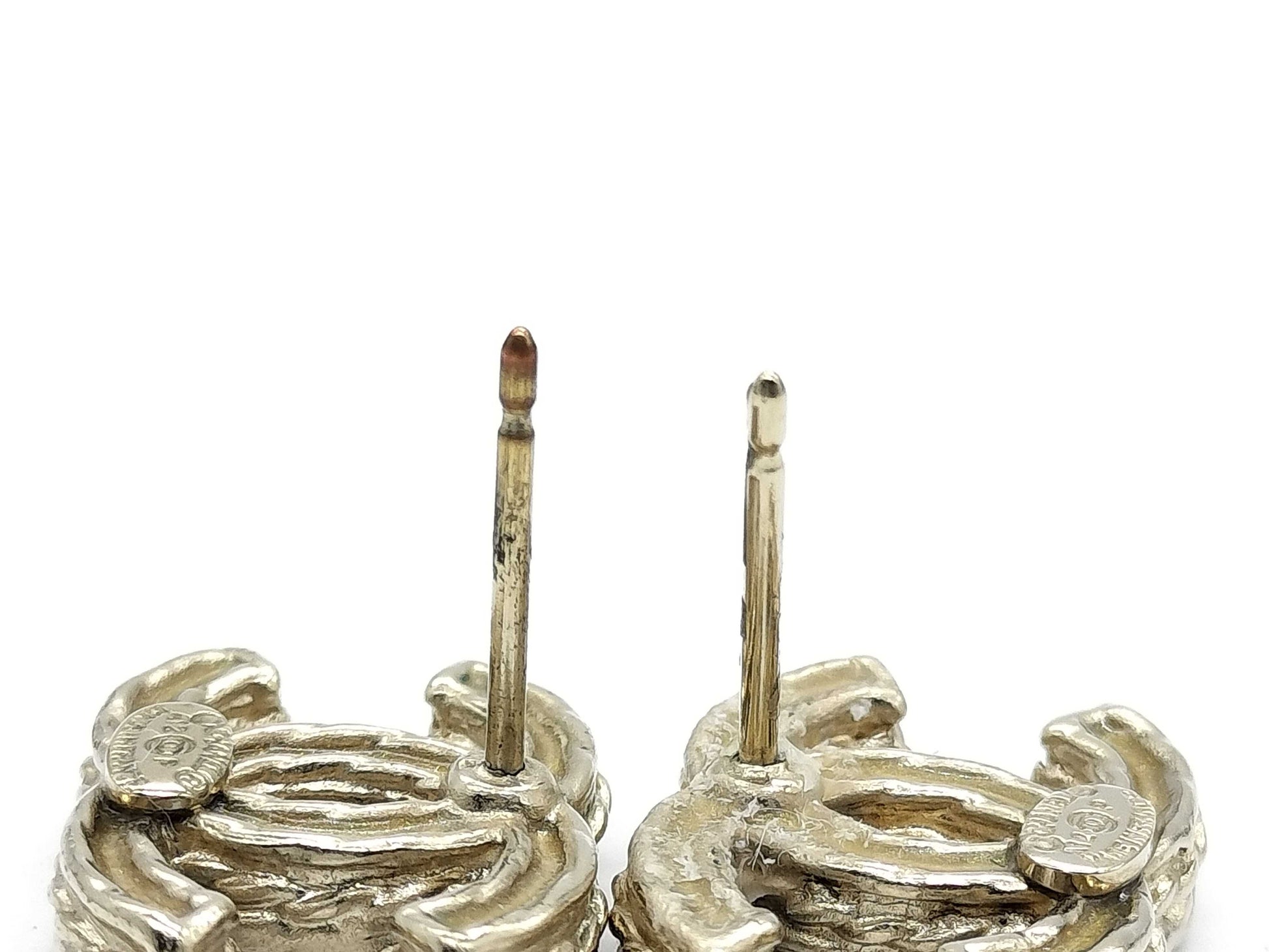 CHANEL Coco Mark Earrings with Engraving 12 P Earrings