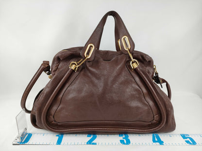 Chloe Paraty Shoulder Bag/Handbag, 2-Way Leather, Brown Shoulder Bag