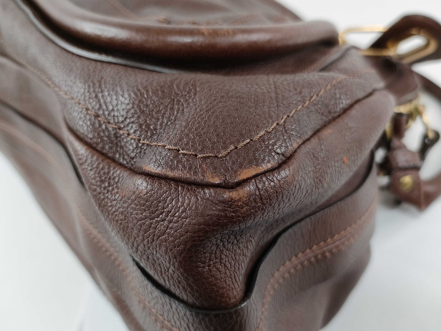 Chloe Paraty Shoulder Bag/Handbag, 2-Way Leather, Brown Shoulder Bag