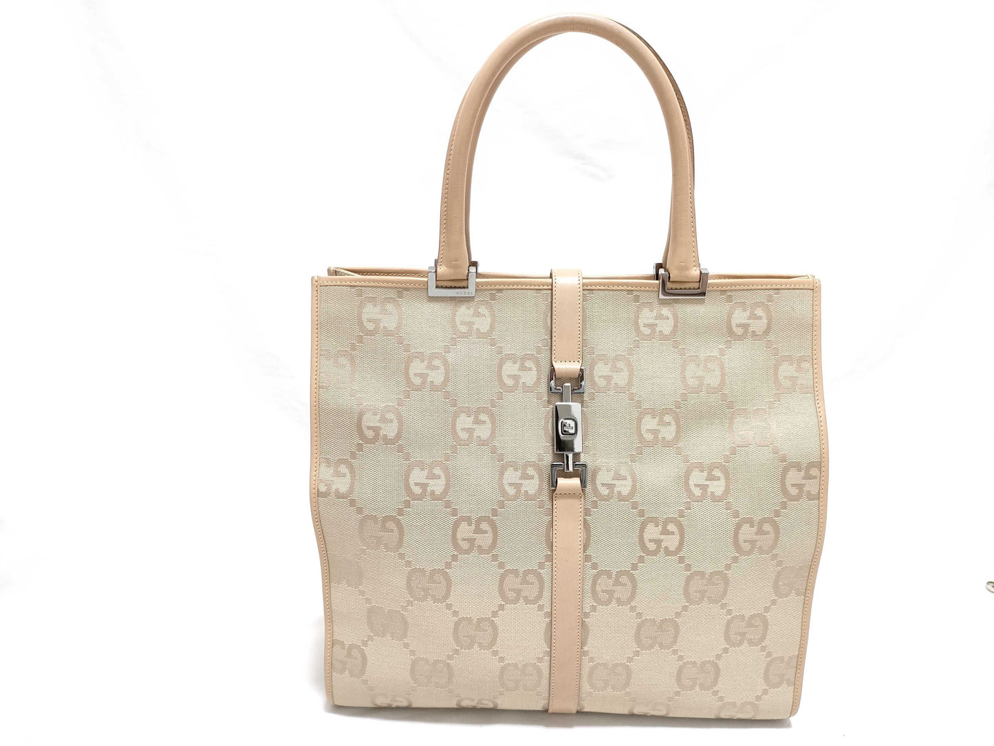 GUCCI GG Jackie Canvas Hand Tote Bag