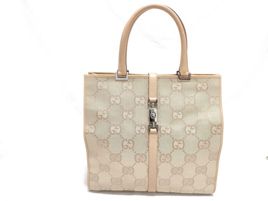 GUCCI GG Jackie Canvas Hand Tote Bag