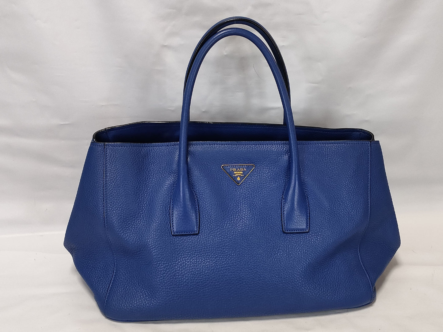 PRADA PRADA Tote Bag Leather Blue Tote Bag
