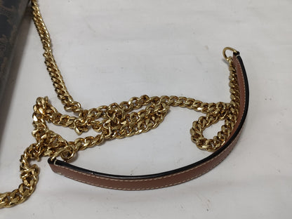 CELINE Triomphe Margot Chain Shoulder Bag with Box