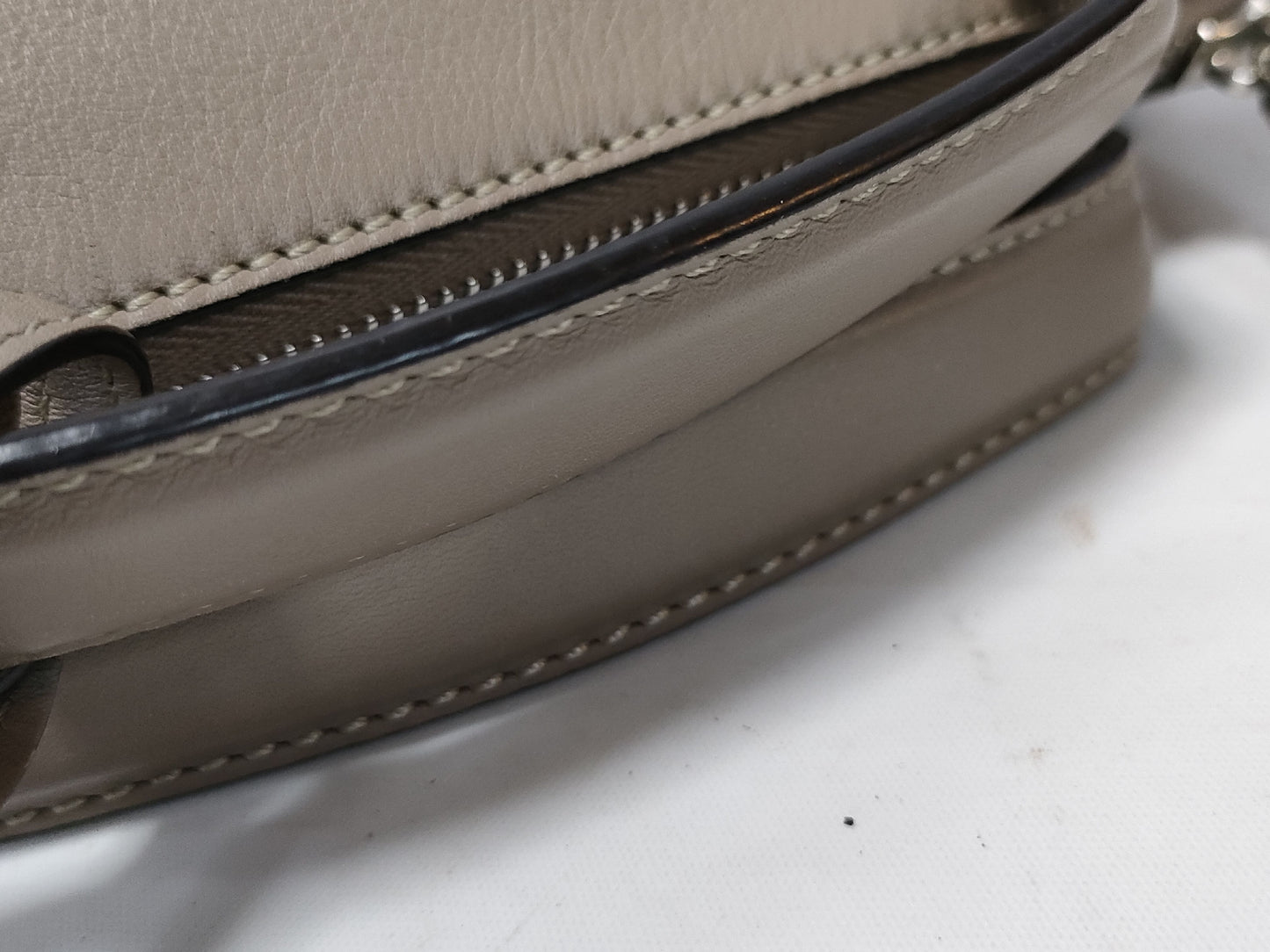 FENDI By the Way Greige Shoulder Bag 8BL146 Strap Shoulder Bag