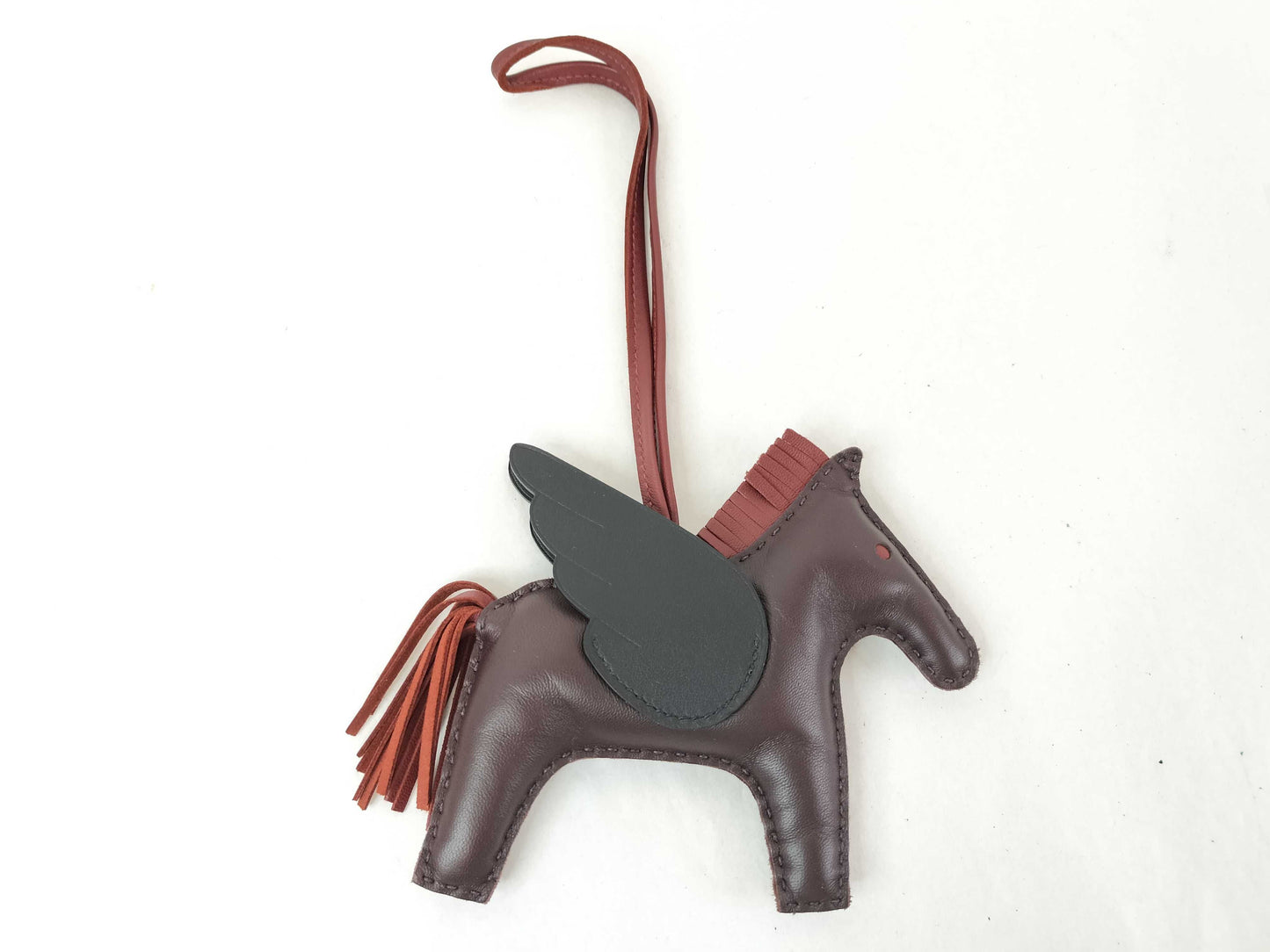 HERMES Rodeo Charm Pegasus MM Rouge Serie Rouge H Black B Engraved Charm