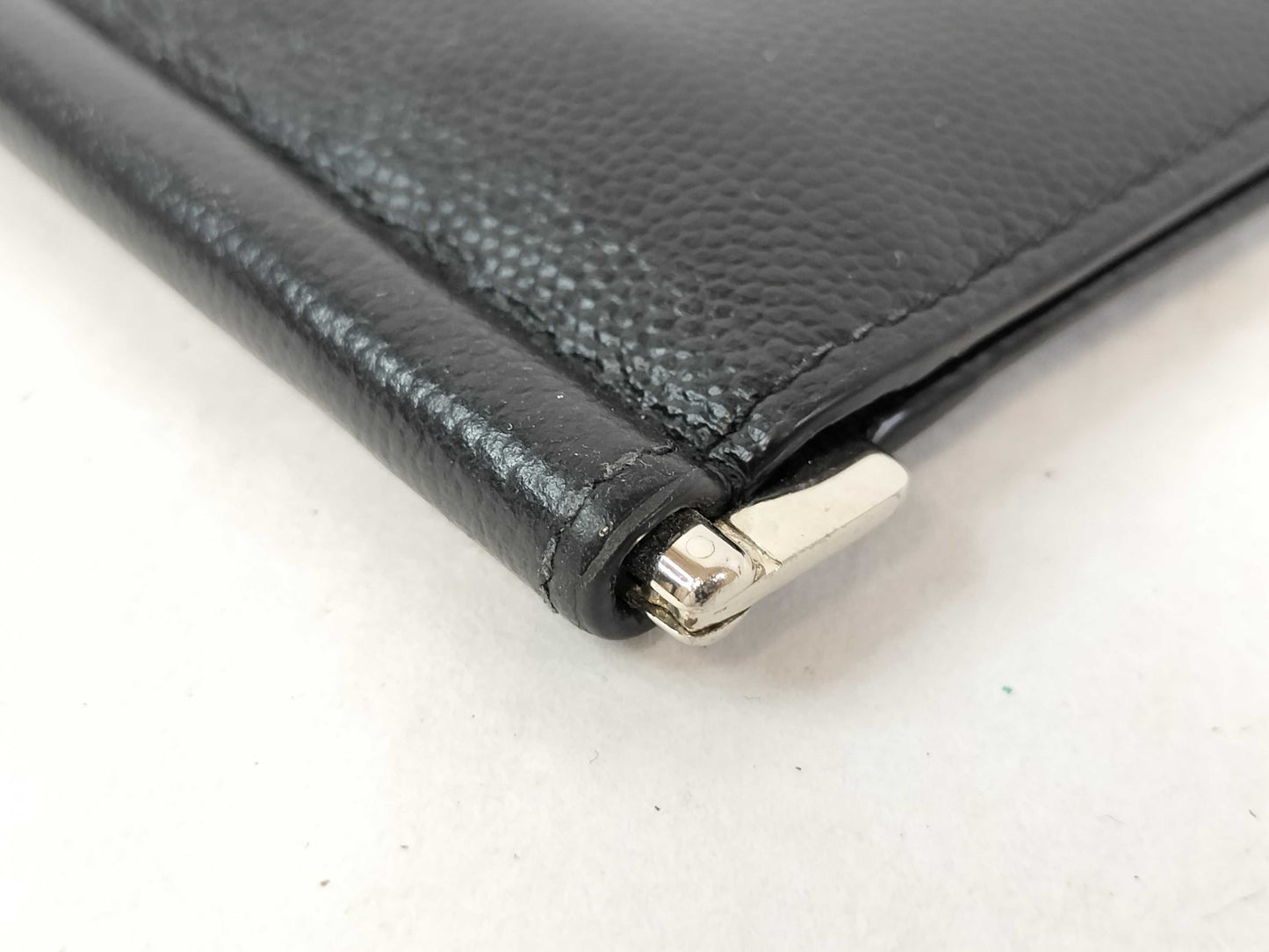 SAINT LAURENT Bill Clip Wallet, Bifold, Leather, Black, 378005