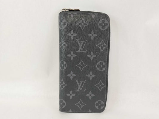 LOUIS VUITTON Monogram Eclipse Zippy Wallet Vertical N62295 IC Activated Wallet