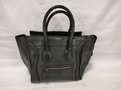 CELINE Luggage Tote Bag Black Handbag