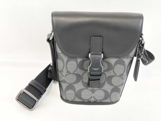 COACH Signature Track Small Flap Crossbody Shoulder Bag in Signature Leather C3134