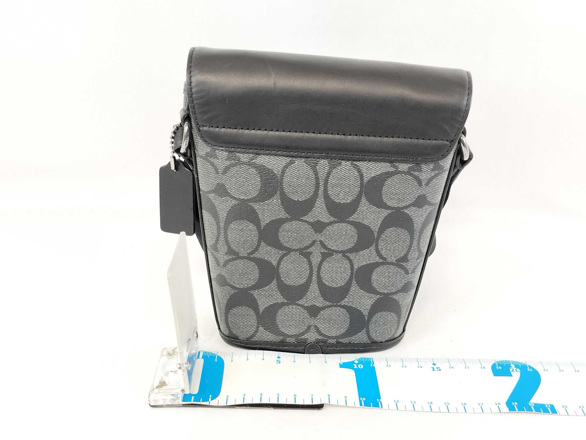 COACH Signature Track Small Flap Crossbody Shoulder Bag in Signature Leather C3134