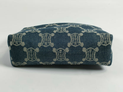 CELINE Paris Macadam Denim Pouch with Tag