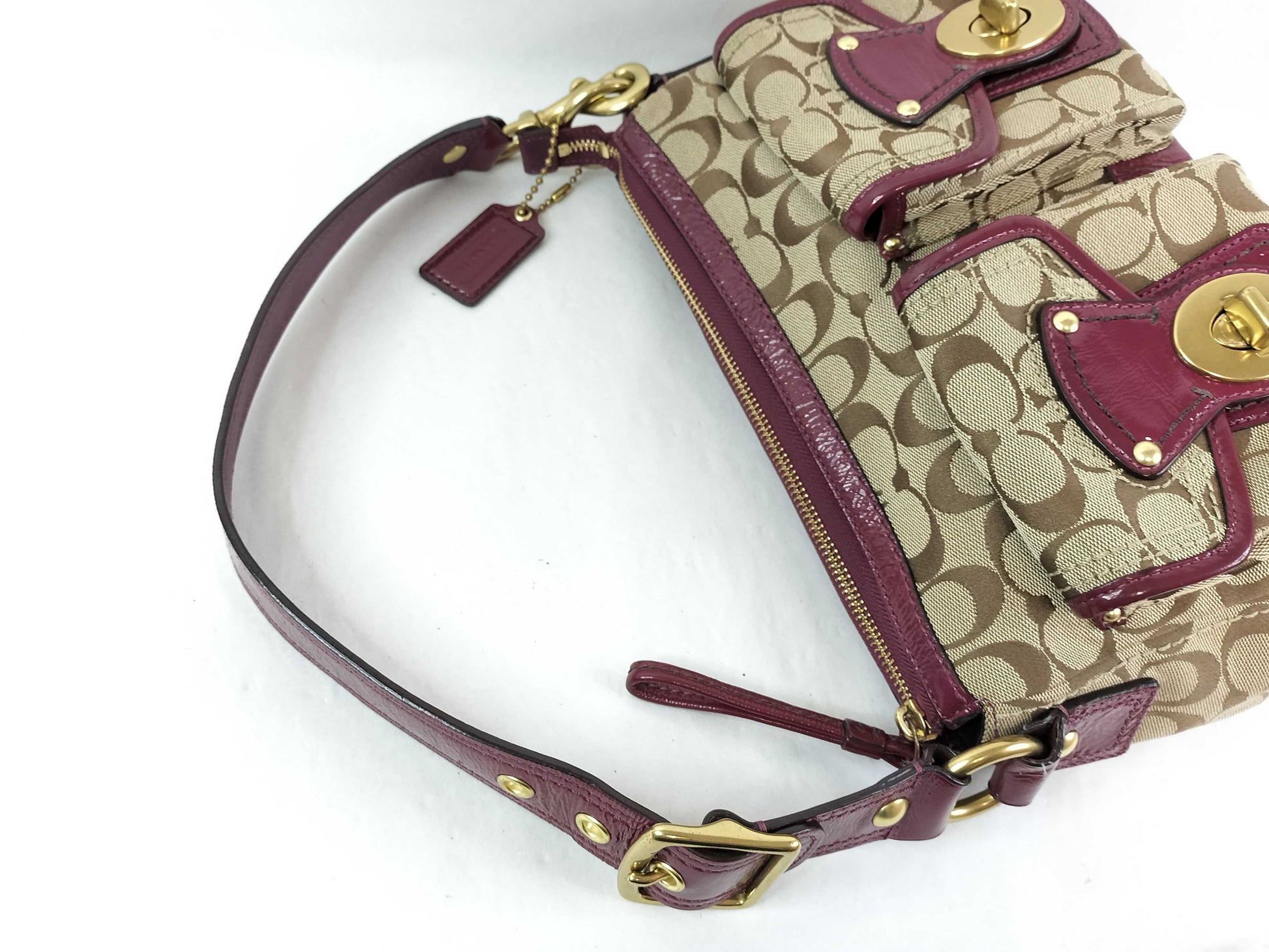 COACH Signature COACH Legacy Turnlock Signature Shoulder Bag F12869 Shoulder Bag