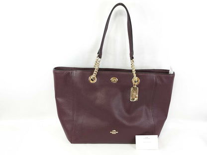 COACH Unused Tag Coach Chain Tote Bag Leather 56830 Tote Bag