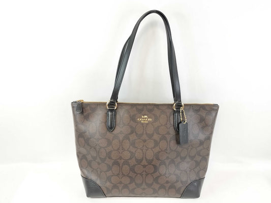 COACH Signature Tote Bag Leather F29208