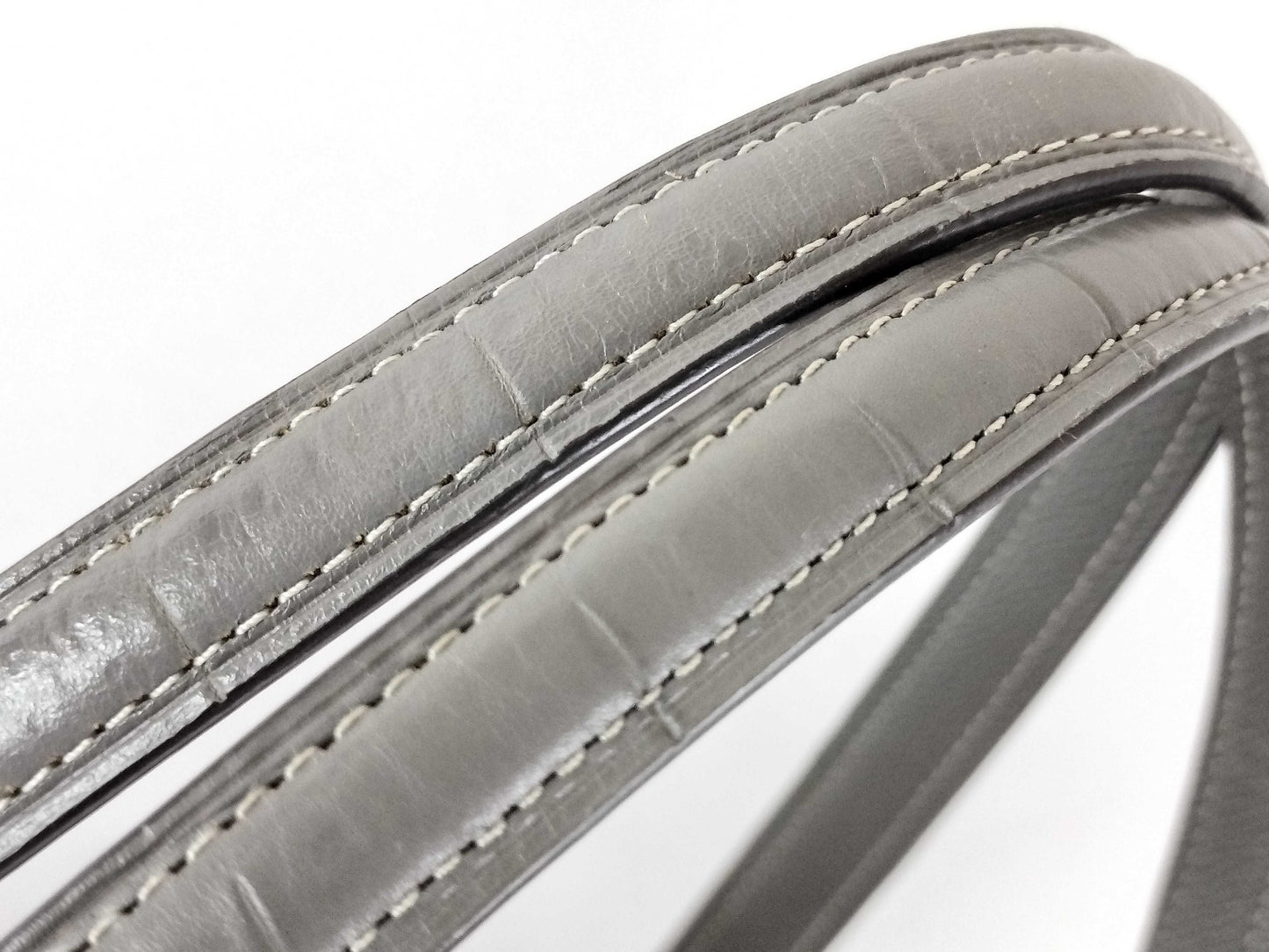 COACH Coach Avery Carryall 2-Way Shoulder Tote Bag in Crossgrain Crocodile Embossed Leather, Gray F38082