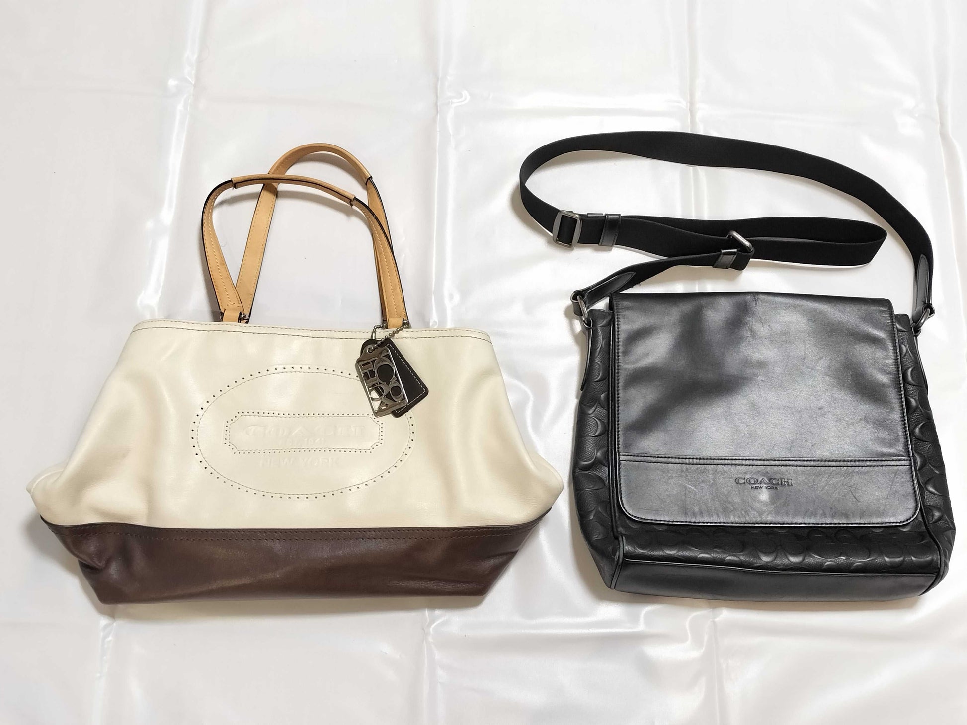 COACH Signature Leather Bag Set of 2 Shoulder Bag