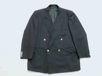 Burberrys Men's Blazer, Navy Blue, Silver Buttons, Size 170