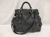Miu Miu Miu Miu Leather 2-Way Ribbon Vitello Grained Leather Shoulder Bag Black Tote Bag