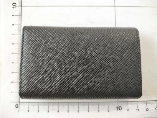 PRADA 1PG004 Triangle Logo Saffiano 4-Ring Key Case with IC Chip