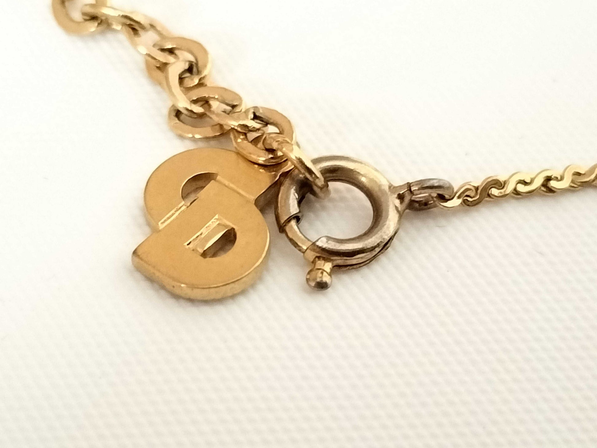 Dior CD logo rhinestone necklace