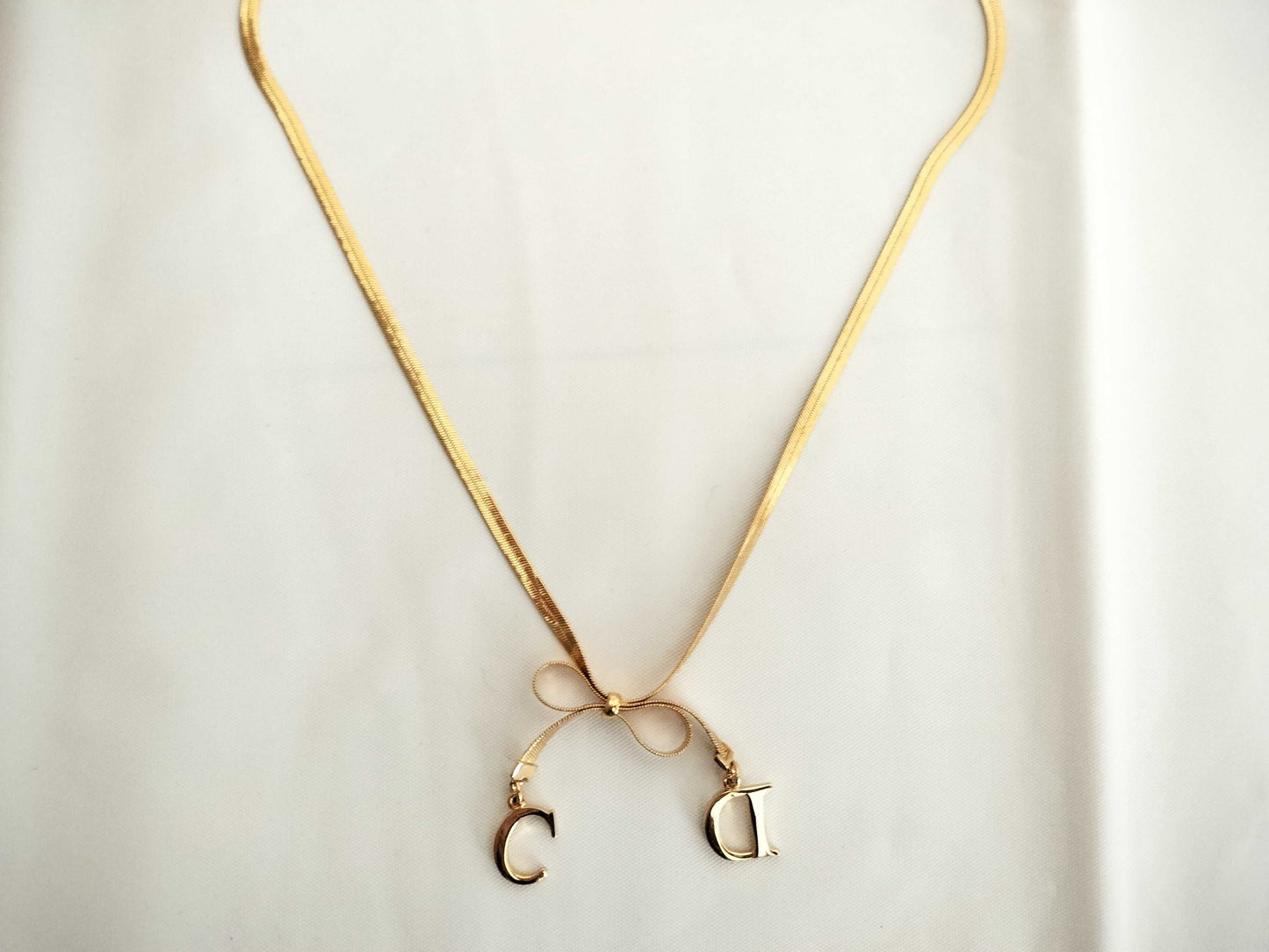 Dior ribbon motif necklace