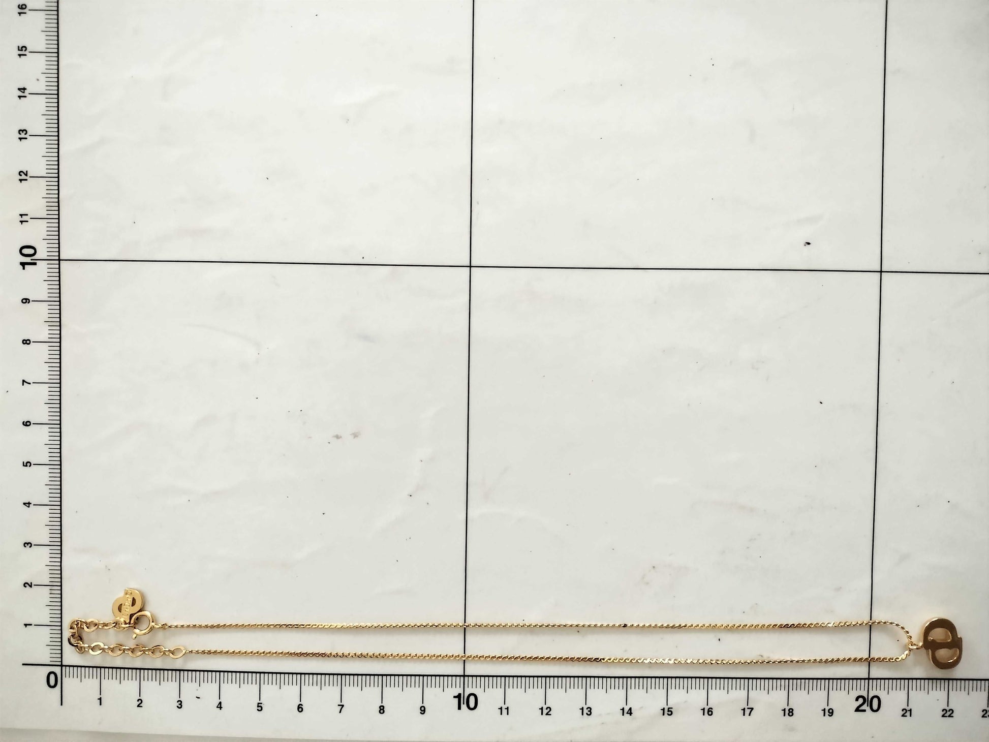 Dior CD logo gold necklace