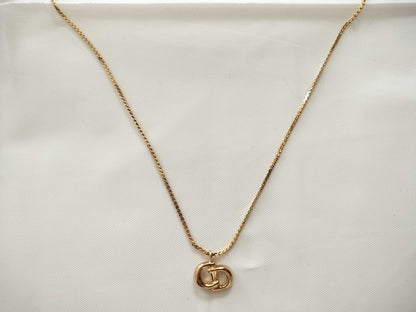Dior CD logo gold necklace