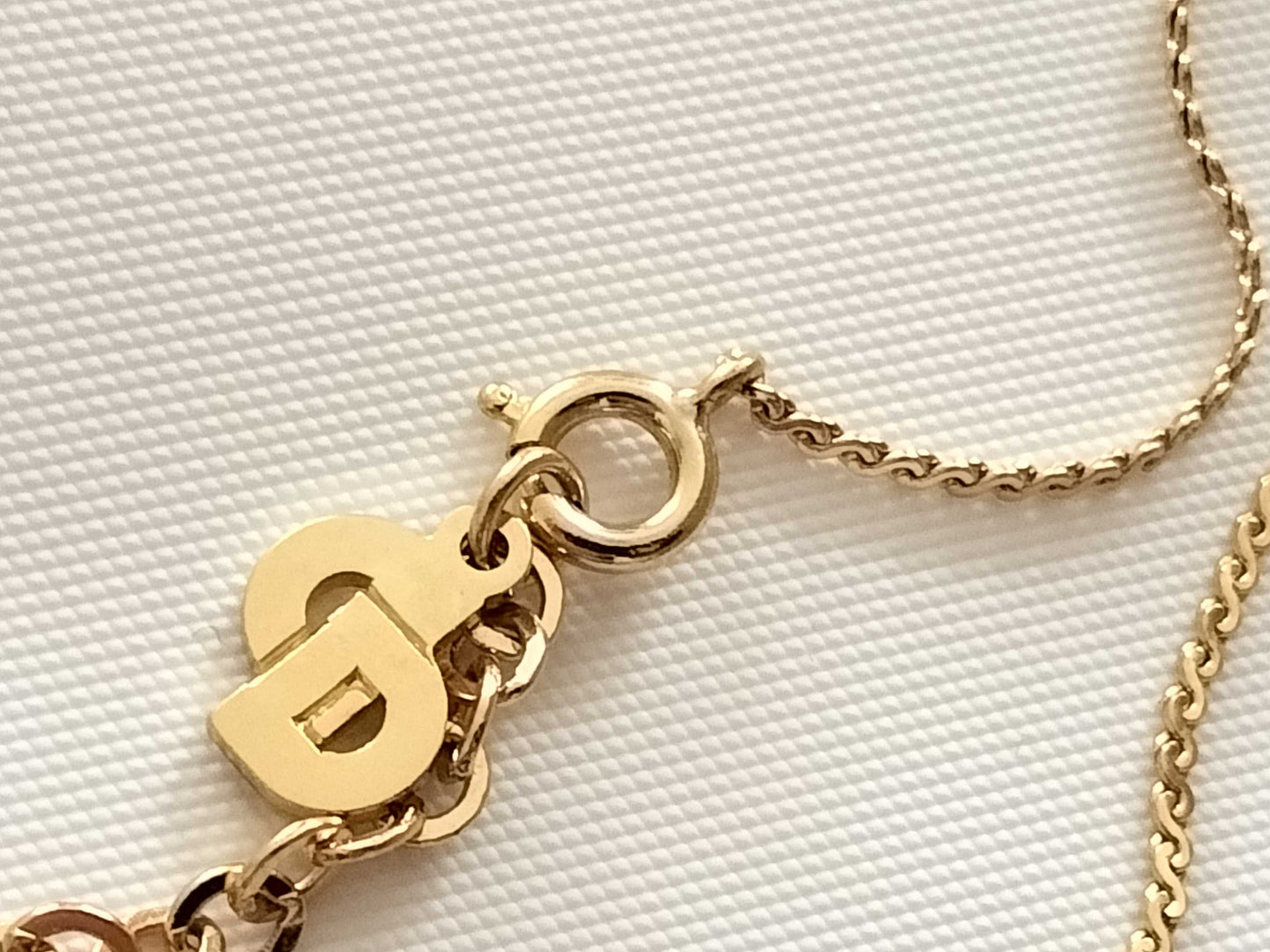 Dior CD logo gold necklace