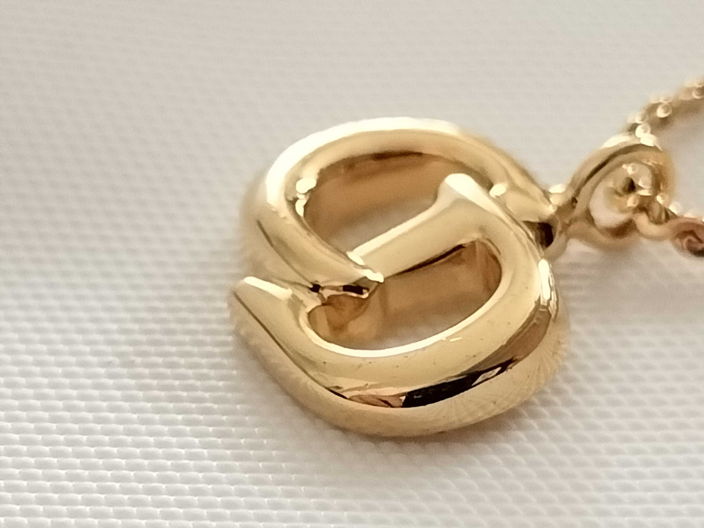 Dior CD logo gold necklace