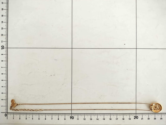 Dior CD logo circle logo gold necklace