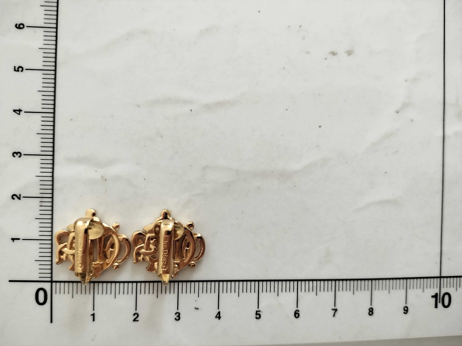 Dior Dior Earrings Old Logo Gold with Box
