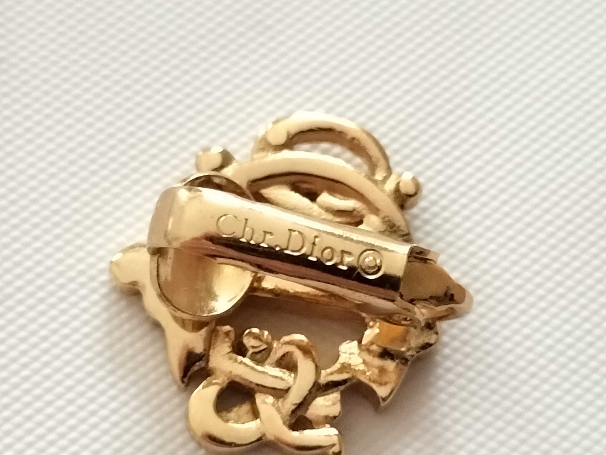 Dior Dior Earrings Old Logo Gold with Box